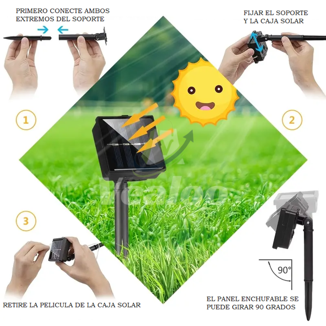 Guirnalda con Panel Solar 25 Metros