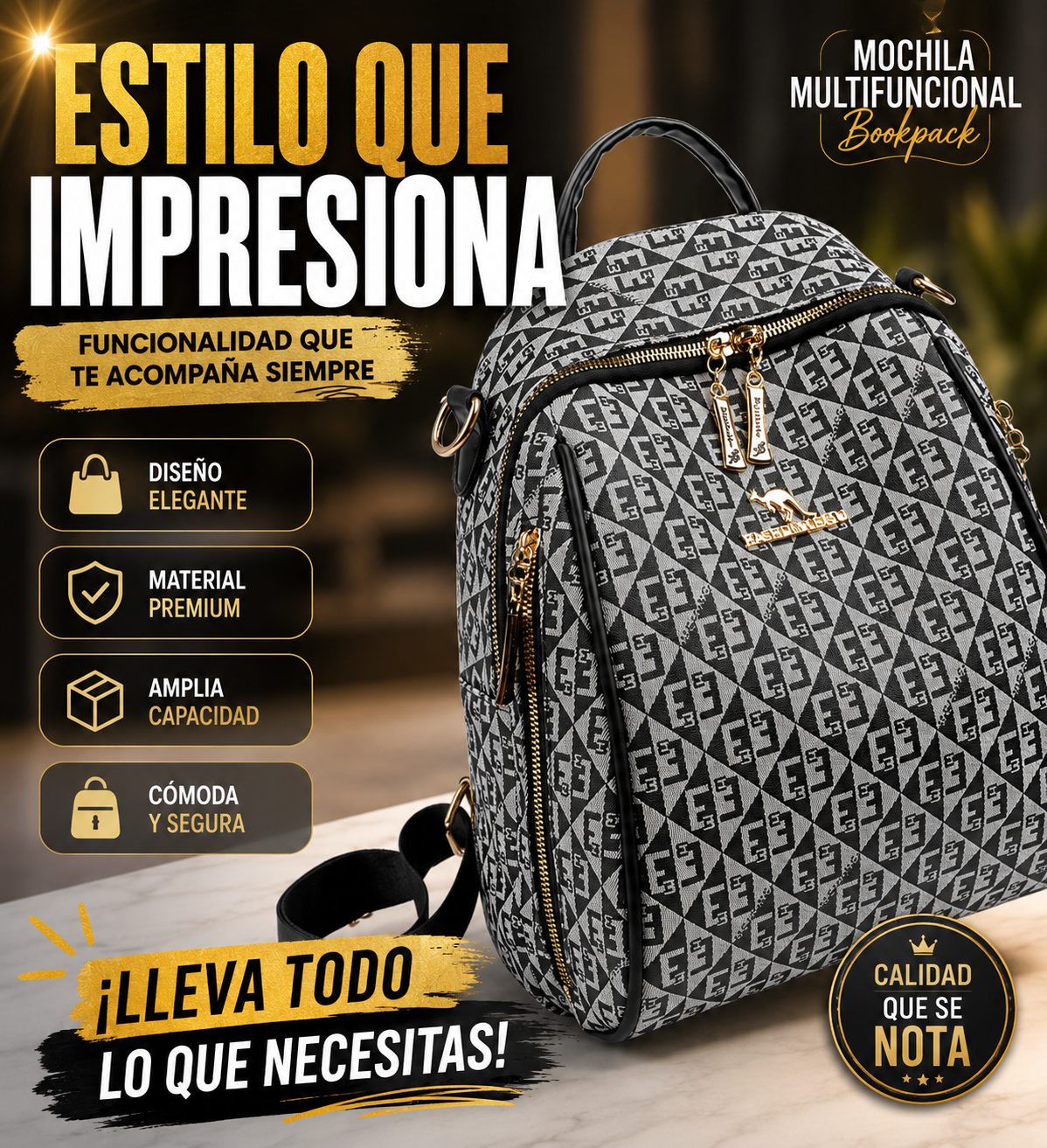 Mochila Elegante Alessa 💎 B005