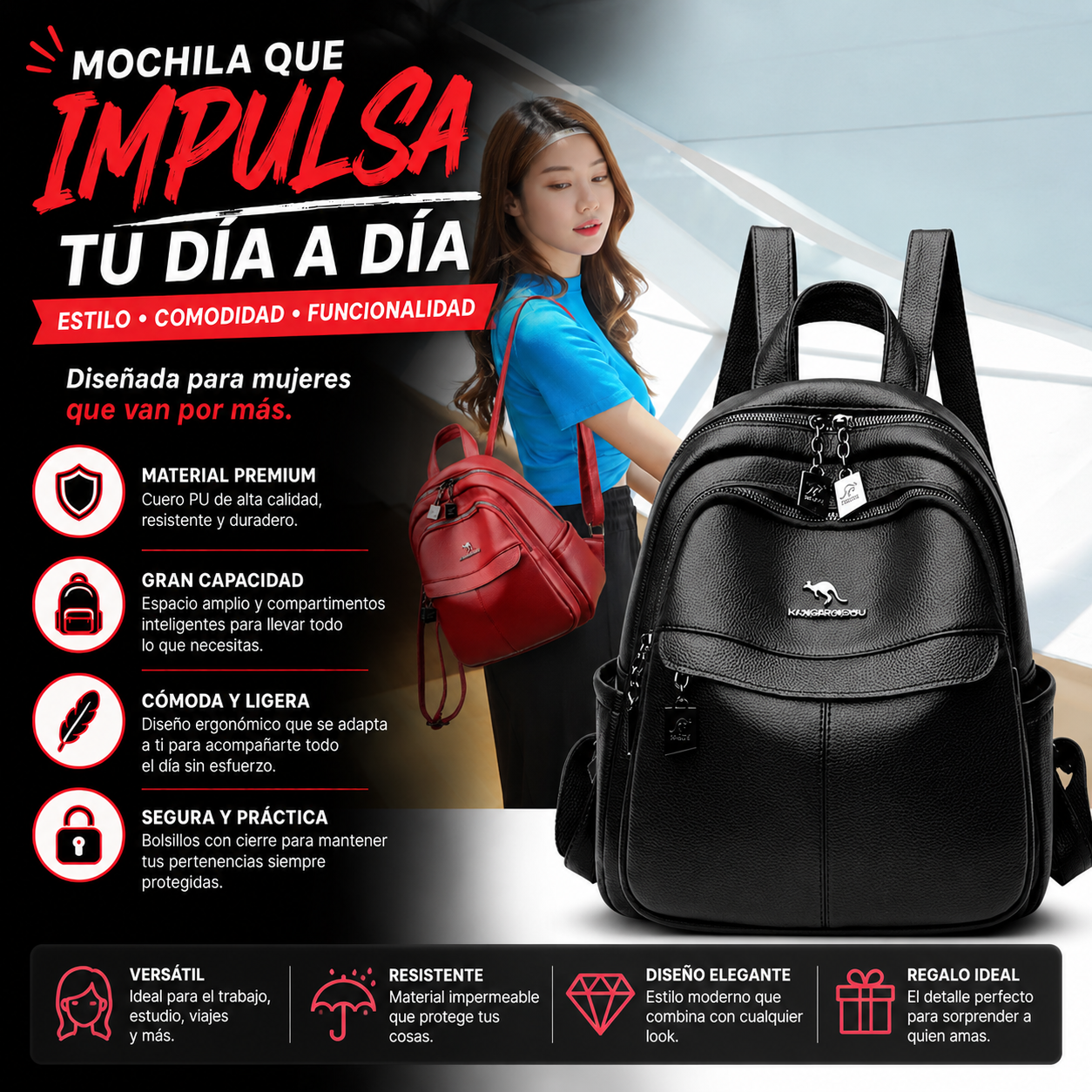 Mochila Exclusiva y Elegante 💎 Y052