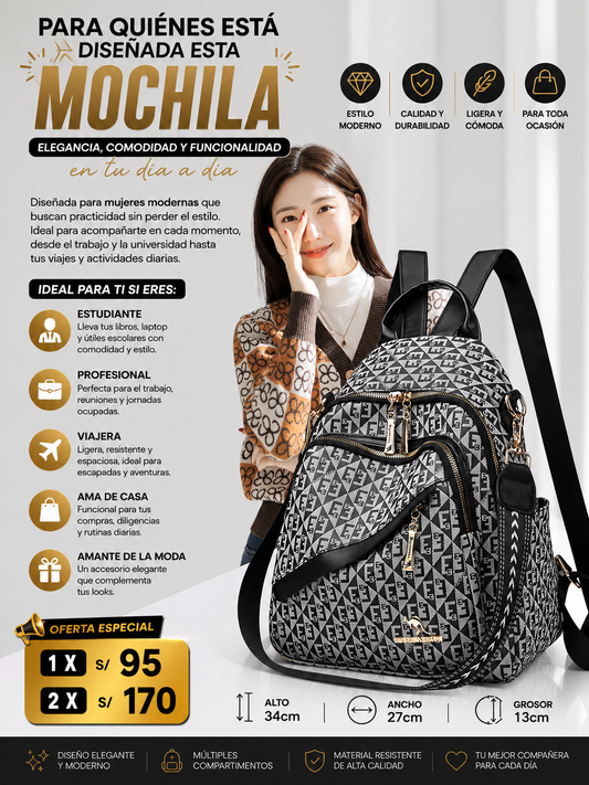 Mochila Elegante Elisse 💎 B006
