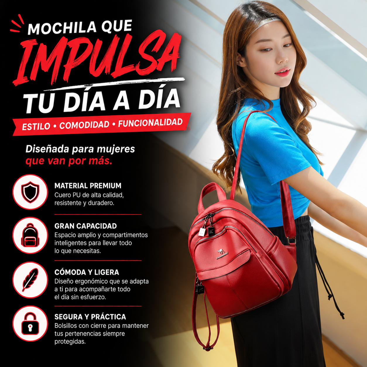Mochila Exclusiva y Elegante 💎 Y052