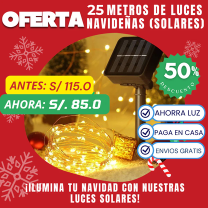 Guirnalda con Panel Solar 25 Metros
